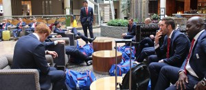 England cricketers group photo Gatwick